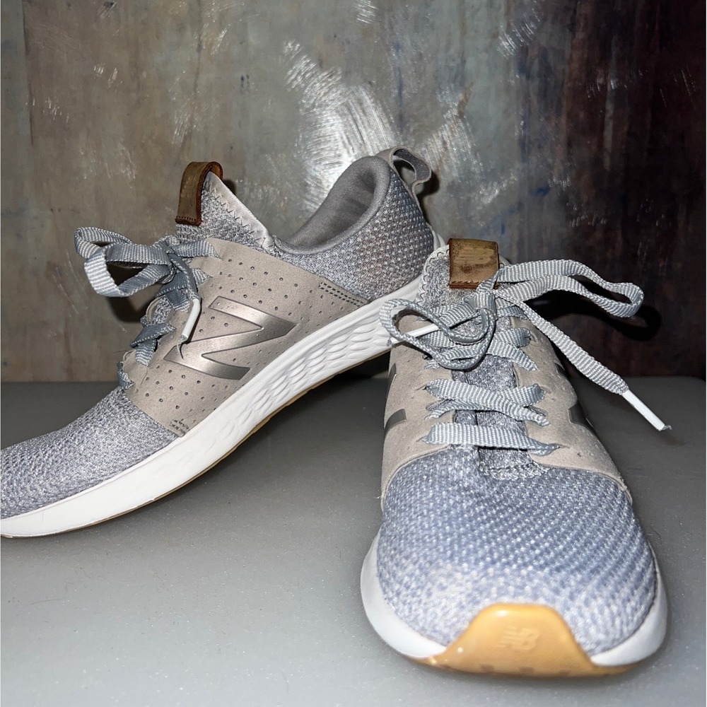 New Balance Fresh Foam Cruz Womens 8.5 Grey Good Mesh Slip On Running Shoes